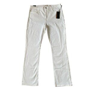 Jen7 by 7 for all mankind women's long white stretch slim bootcut 16 jeans